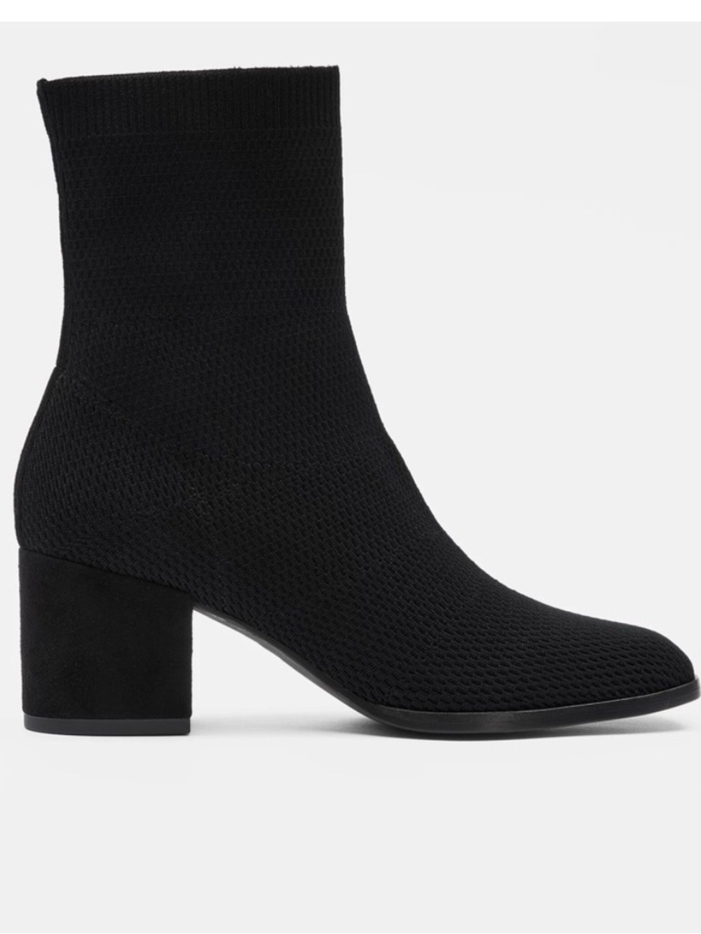 Eileen Fisher Black Ohm Recycled Stretch Knit Boot Size 11
